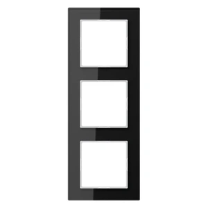 Изображение Рамка на 3 поста A Creation черное стекло AC583GLSW Jung