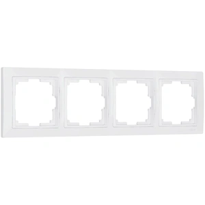 Изображение Рамка на 4 поста (белый, basic) W0042001