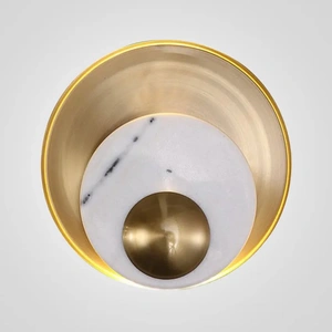 Изображение Бра Ginger &Amp; Jagger Pearl Wall Lamp Round Gold By Imperiumloft