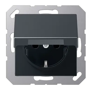 Изображение Розетка с заземлением и крышкой 16А 250В ECO Profi антрацит EP421KLAN Jung