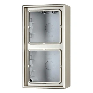 Изображение Накладная коробка c рамкой LS 990 сталь ES2582A-L  Jung