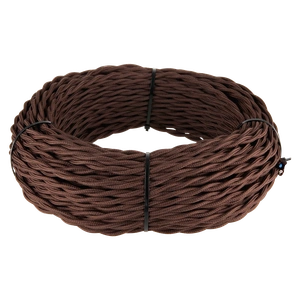 Изображение Ретро кабель витой 3х2,5 (коричневый) 20 м (под заказ) W6453314