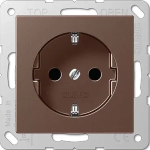 Изображение Розетка с заземлением 16А 250В A Flow мокко A1520MO Jung