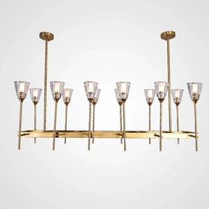 Изображение Люстра Torche De Verre Linear Chandelier 12 By Imperiumloft