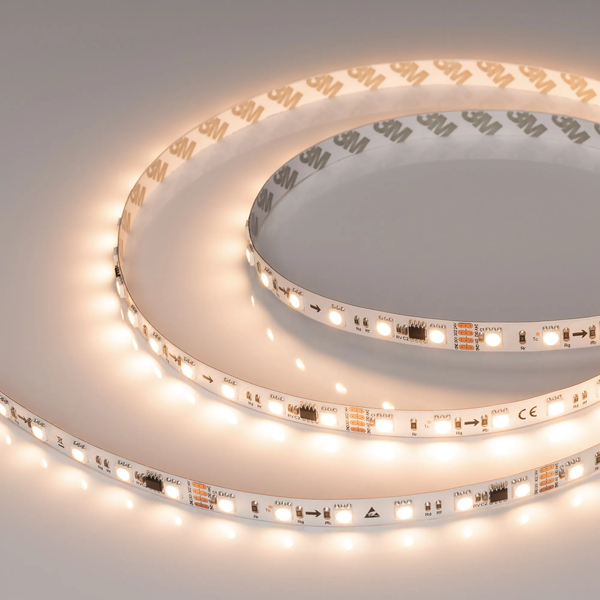 Лента светодиодная SPI-B60-10mm 24V Warm3000-PX6-RAM (15 W/m, IP20, 5060, 5m) (Arlight, бегущий огонь)